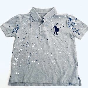Polo by Ralph Lauren Gray Polo with Blue Accents